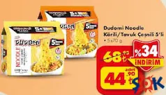 DUDOMİ NOODLE KÖRİLİ/TAVUK ÇEŞNİLİ 5'Lİ 5X70 G fiyat ve kampanya bilgisi